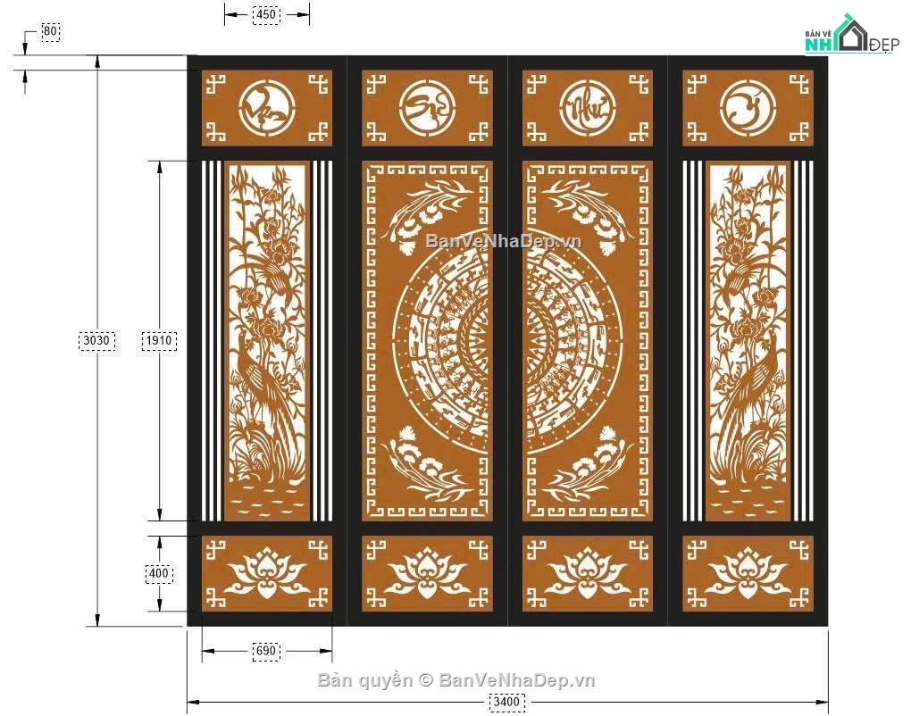 Mẫu cổng 4 cánh cnc,vạn sự như ý,cổng 4 cánh cnc,vạn sự như ý cnc
