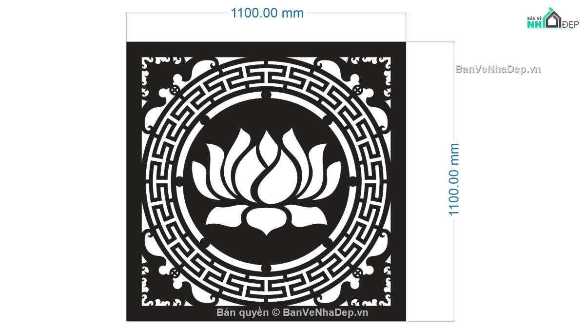 hoa sen cnc,cnc hoa sen vuông,file cnc hoa sen vuông