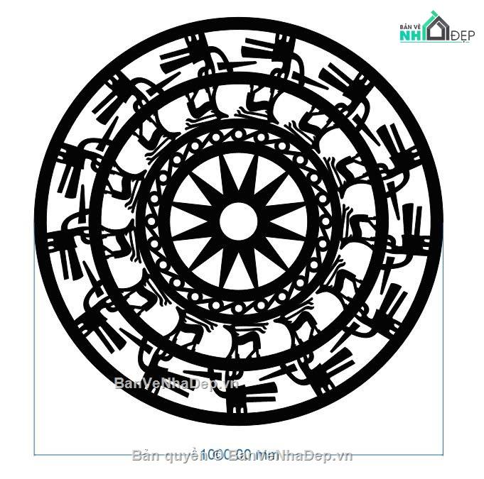 trống dxf,trống đồng tròn,trống cnc
