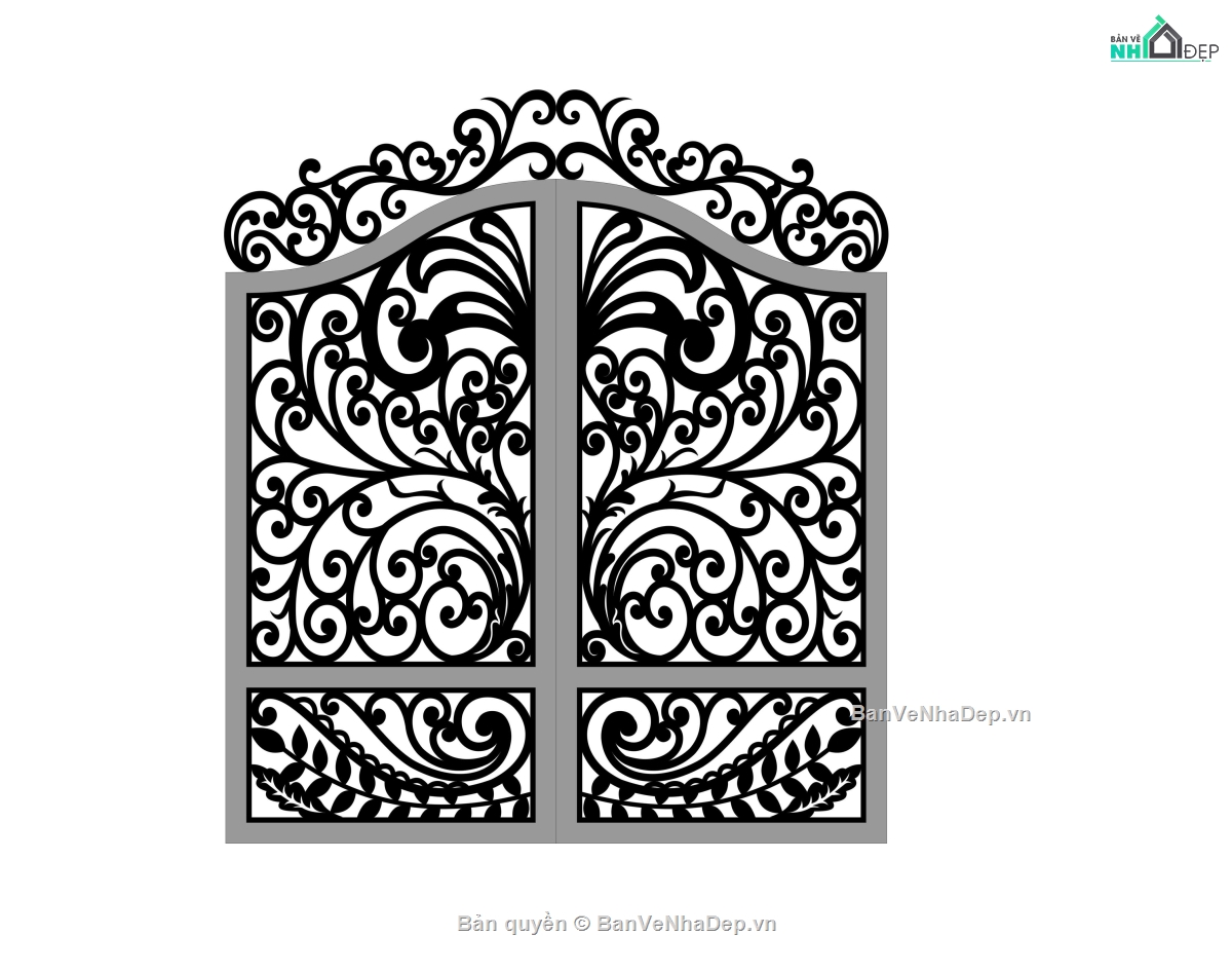 cổng cnc đẹp,mẫu cnc đẹp,cổng 2 cánh