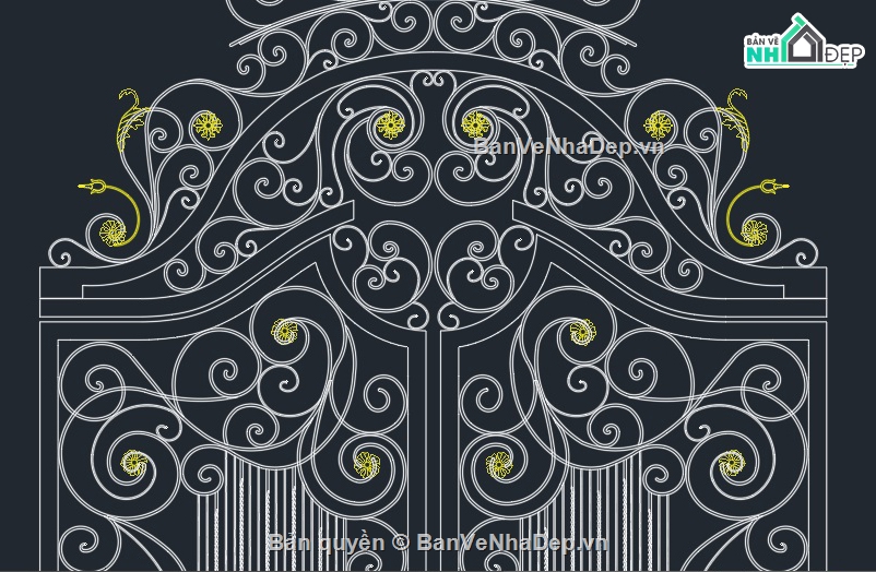 Cổng 2 cánh,Cổng CNC,Cổng Sắt Mỹ Thuật,Cổng Sắt Cổ Điển,Cửa Cổng 2 Cánh,Cửa Cổng Hoa Văn