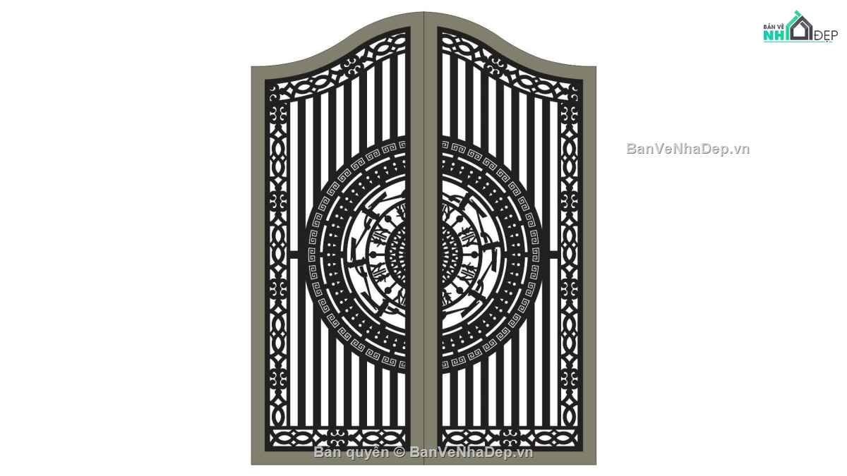cổng trống đồng cnc,cổng trống đồng dxf,cổng cnc