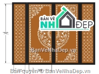 cổng đẹp 4 cánh,cổng cnc,cổng dxf