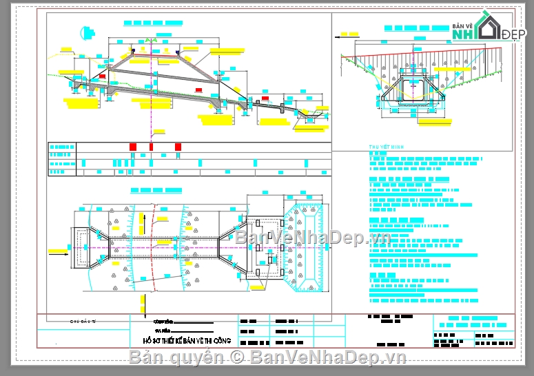 cống hộp 2.5m x2.5m,cống hộp đôi,file cad cống hộp đôi