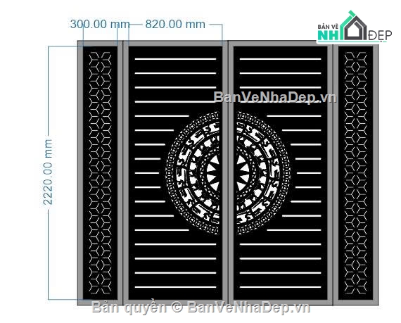 mẫu cổng,cổng trống đồng cnc,mẫu cnc cổng
