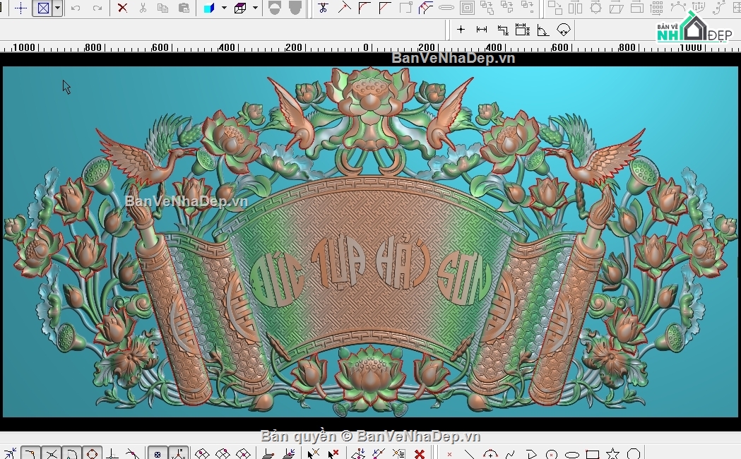 Mẫu cuốn thư,Mẫu cuốn thư jdpaint,cuốn thư hoa sen