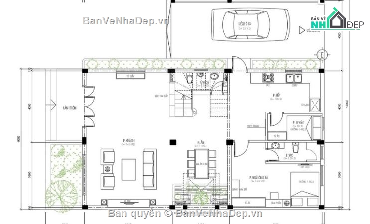 Thiết kế biệt thự,biệt thự 4 tầng,biệt thự hiện đại