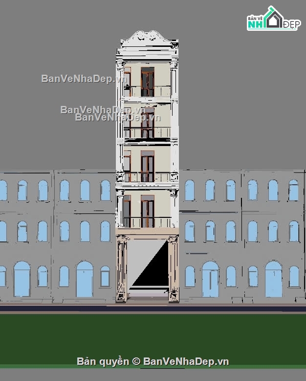 nhà lô 5 tầng,nhà 5 tầng,nhà lô 5x15m
