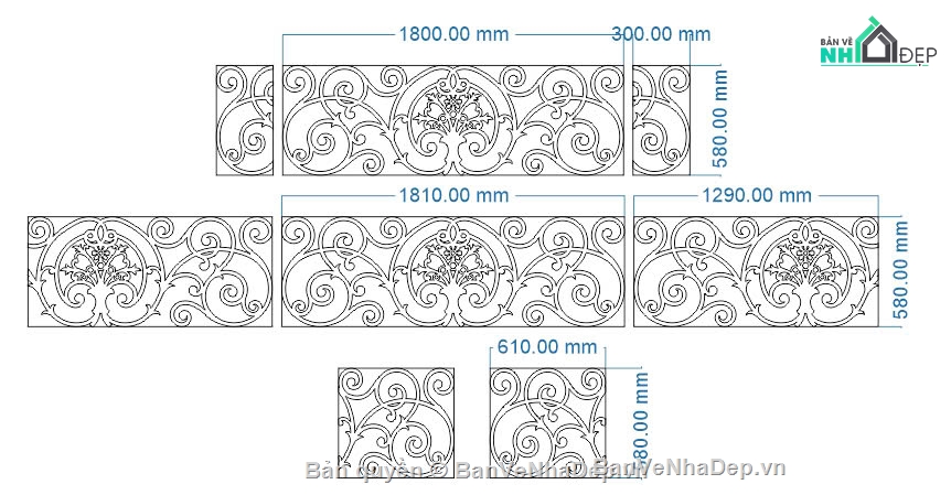cad lan can,lan can,lan can cnc,File lan can cnc đẹp,File cad lan can đẹp