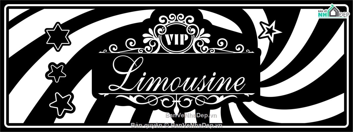 logo xe Limousine,logo VIP CNC,mẫu logo xe đẹp