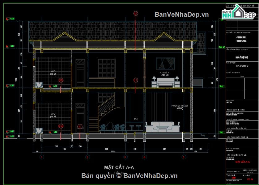 Biệt thự 2 tầng,file cad biệt thự 2 tầng,mẫu biệt thự 2 tầng