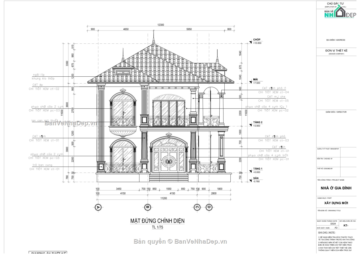 BIỆT THỰ FULL,TÂN CỔ ĐIỂN,3D