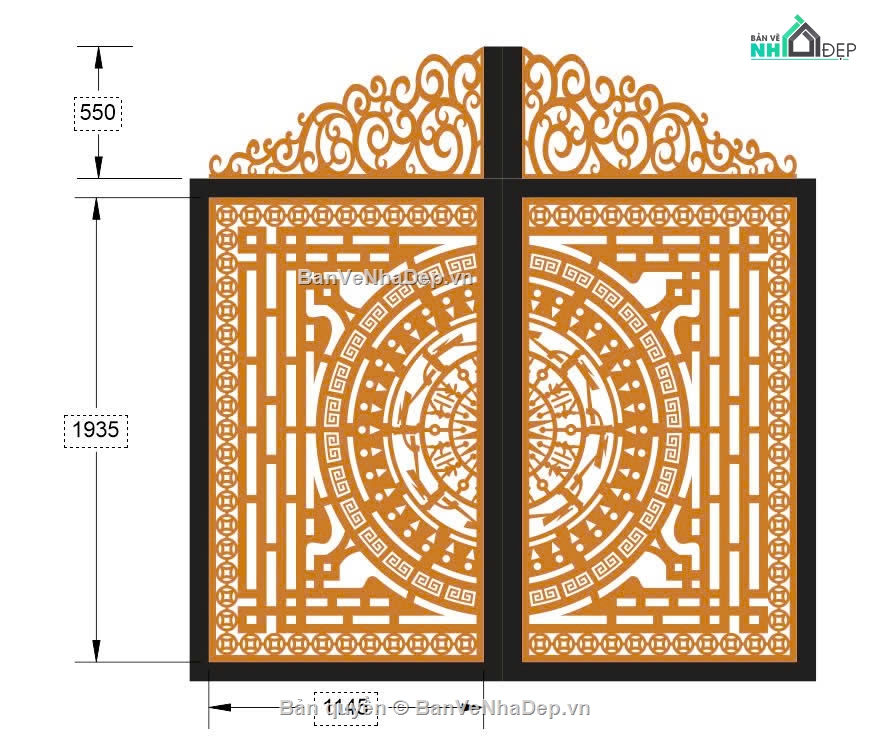 cổng 2 cánh cnc,file cnc cổng 2 cánh,mẫu cnc cổng 2 cánh