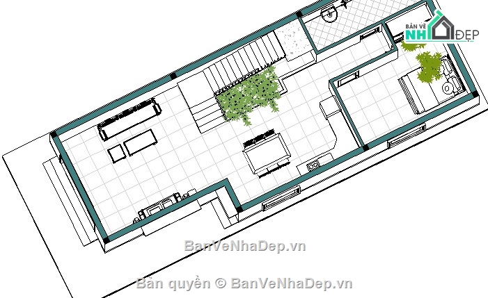 Biệt thự 3 tầng,revit biệt thự 3 tầng,biệt thự 3 tầng file revit