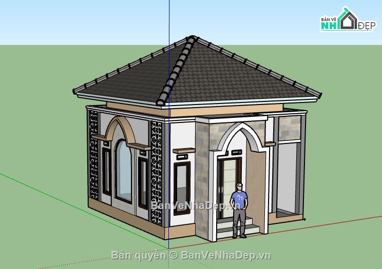 nhà cấp 4,model su nhà cấp 4,file sketchup nhà cấp 4,sketchup nhà cấp 4