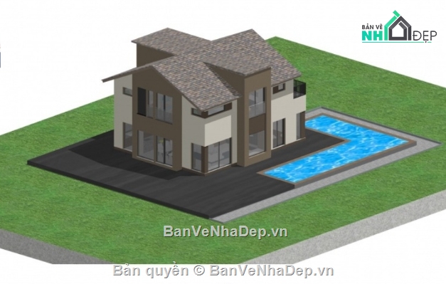 nhà phố 2 tầng,nhà 2 tầng,sketchup nhà 2 tầng
