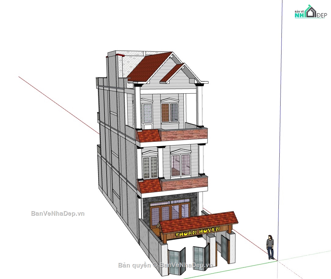 file nhà 3 tầng,su nhà 3 tầng,model su nhà 3 tầng