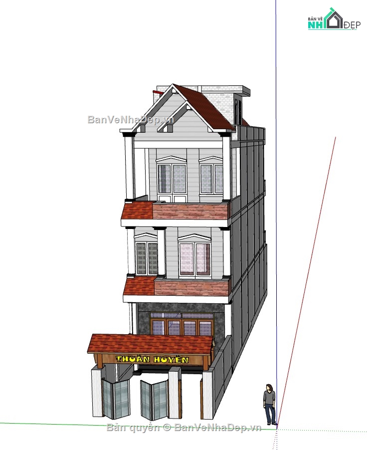 file nhà 3 tầng,su nhà 3 tầng,model su nhà 3 tầng