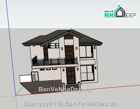 Biệt thự 2 tầng,model su biệt thự 2 tầng,file su biệt thự 2 tầng