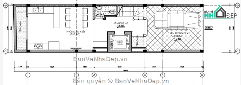 nhà phố 4 tầng cad,cad nhà phố 4 tầng,file cad nhà phố 4 tầng