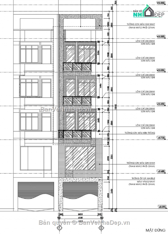 nhà phố 4 tầng cad,cad nhà phố 4 tầng,file cad nhà phố 4 tầng