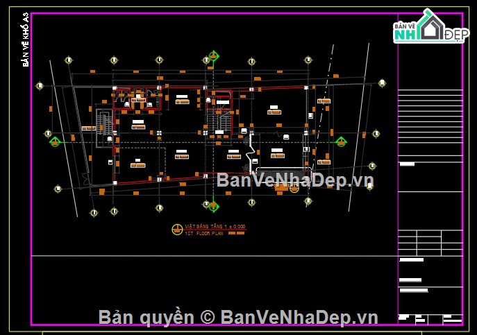 4 tầng,quán cà phê 4 tầng,cad quán cà phê 4 tầng