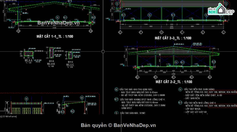 chợ đa năng,nhà lồng chợ đa năng,file cad chợ đa năng