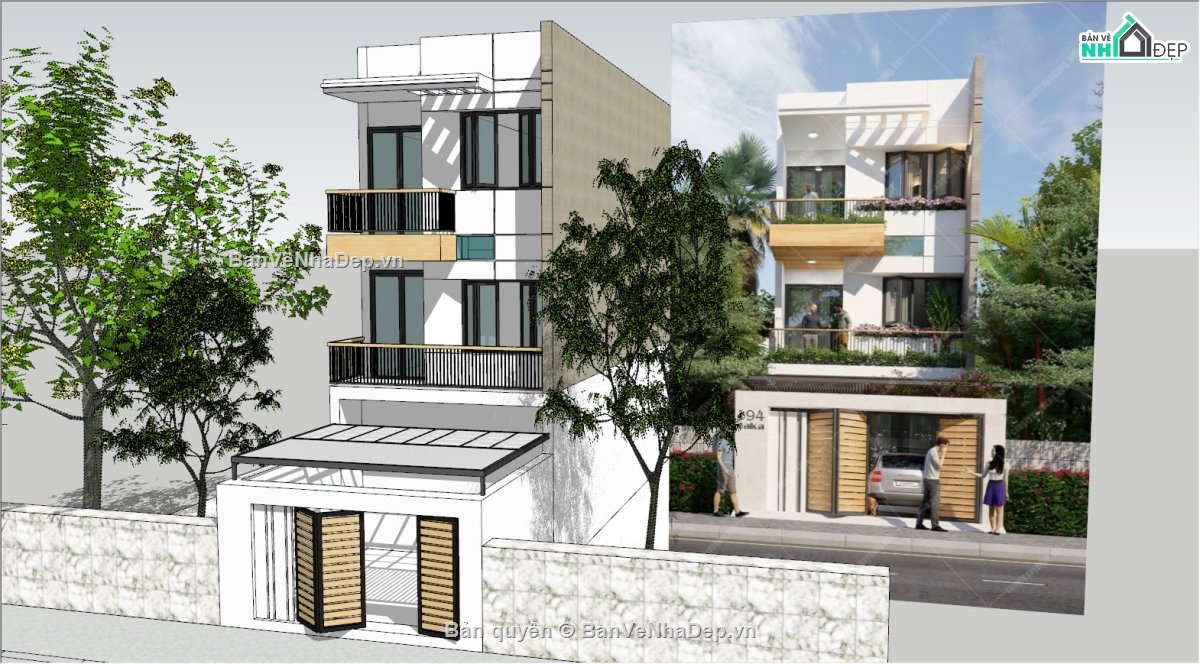 file sketchup nhà phố,model sketchup nhà phố 3 tầng,sketchup nhà phố 3 tầng,Su nhà phố 3 tầng,File su nhà phố 3 tầng