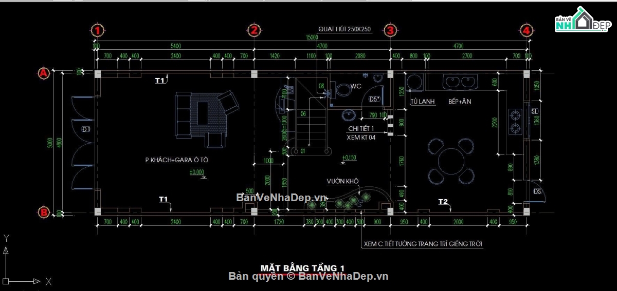 bản vẽ kiến trúc nhà 3 tầng 5x15m,nhà phố 3 tầng 5x15m,thiết kế nhà 3 tầng mặt tiền 5m,bản vẽ nhà ống 3 tầng,hồ sơ kiến trúc nhà phố