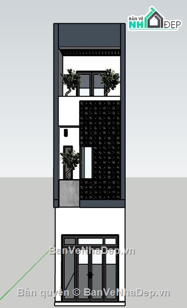 nhà phố 4 tầng,file su nhà phố 4 tầng,model su nhà phố 4 tầng
