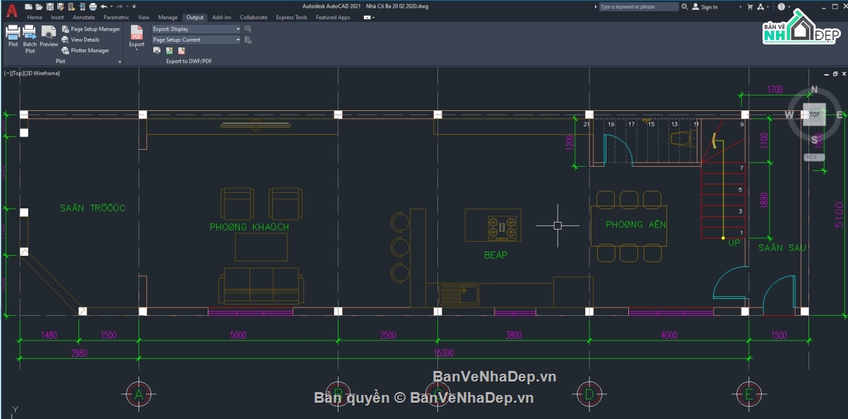 Nhà phố 1 tầng autocad,phối cảnh nhà phố,Nhà phố,5x15,Thiết kế,Nhà phố autocad