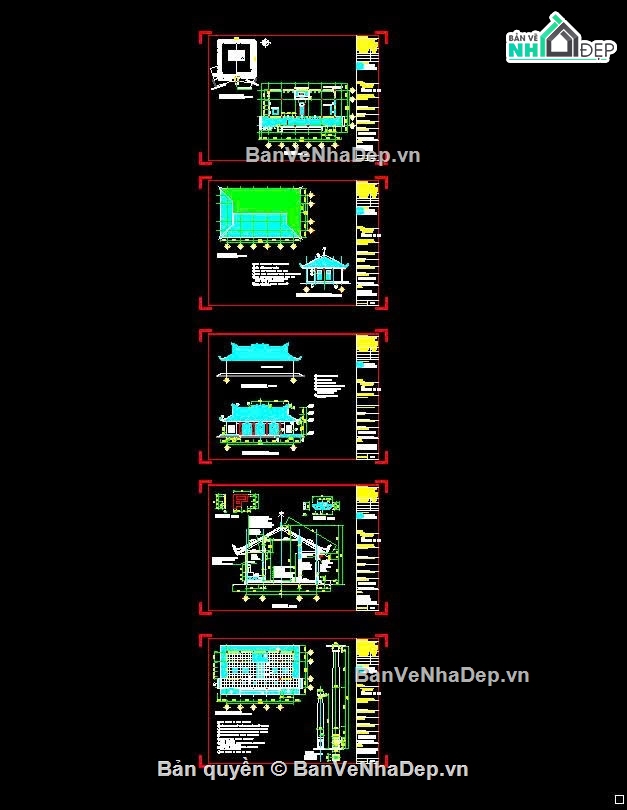 Bản vẽ nhà thờ họ 5 gian,Mẫu nhà thờ họ 5 gian,Thiết kế nhà thờ họ 5 gian,nhà thờ họ 5 gian
