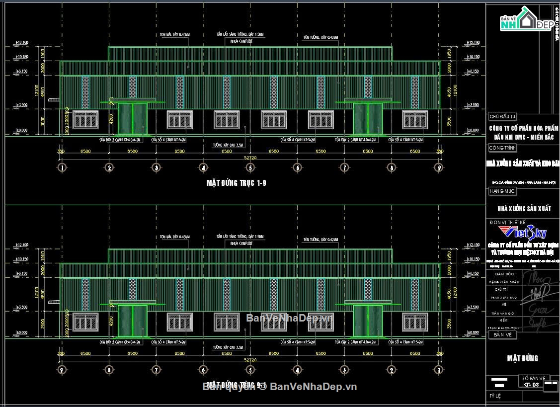 nhà xưởng kết cấu thép 26x52m,bản vẽ nhà xưởng,kết cấu nhà thép,Bản vẽ nhà xưởng kết cấu thép,Nhà xưởng 26x52m