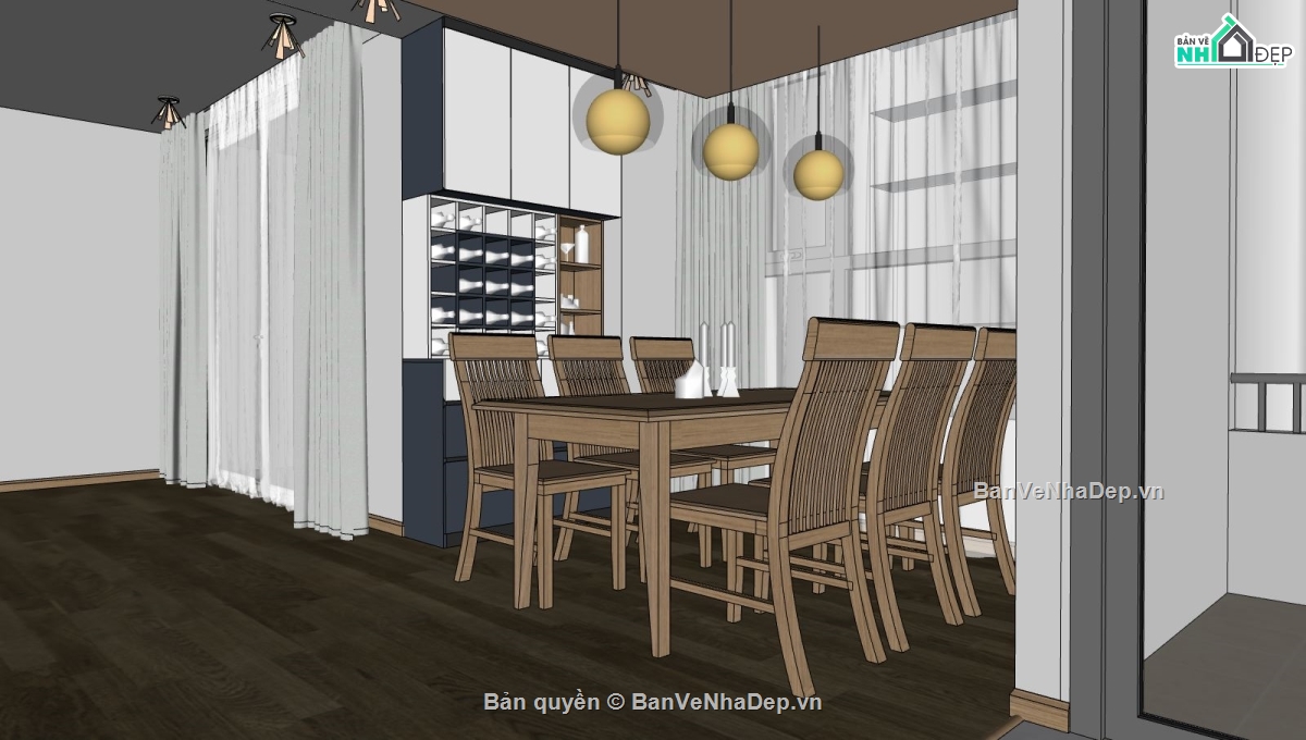 file sketchup nội thất chung cư,model su nội thất chung cư,nội thất chung cư file sketchup,model su căn hộ