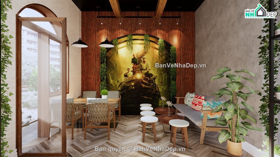Thiết kế nội thất,Thiết kế nội thất nhà hàng,model su nội thất nhà hàng,file sketchup nội thất nhà hàng