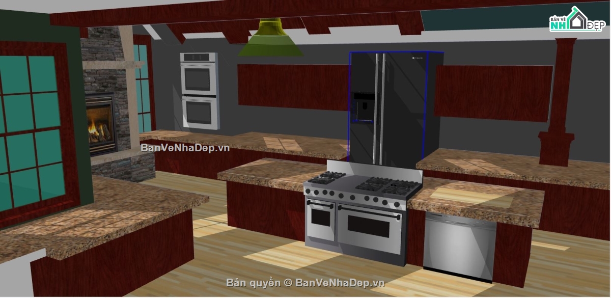 model sketchup phòng bếp,model su phòng bếp,file sketchup phòng bếp