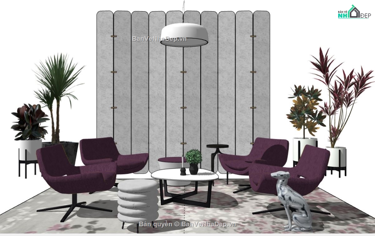 phòng khách file su,model sketchup phòng khách,model su phòng khách