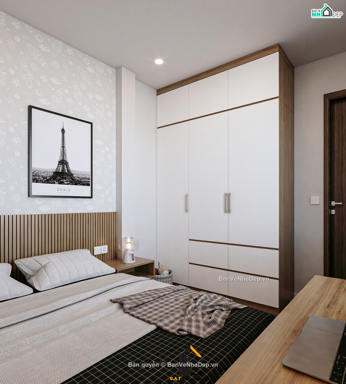 file sketchup phòng ngủ,3d sketchup phòng ngủ,file 3d sketchup,3d phòng ngủ