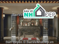 mẫu phòng thờ,mẫu phòng thờ đẹp,file 3d phòng thờ 2020