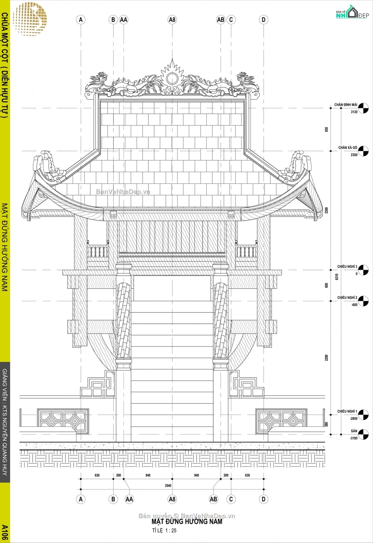 Model sketchup chùa 1 cột,Bản vẽ revit chùa 1 cột,Revit thiết kế chùa,Bản vẽ thiết kế chùa,bản vẽ chùa 1 cột
