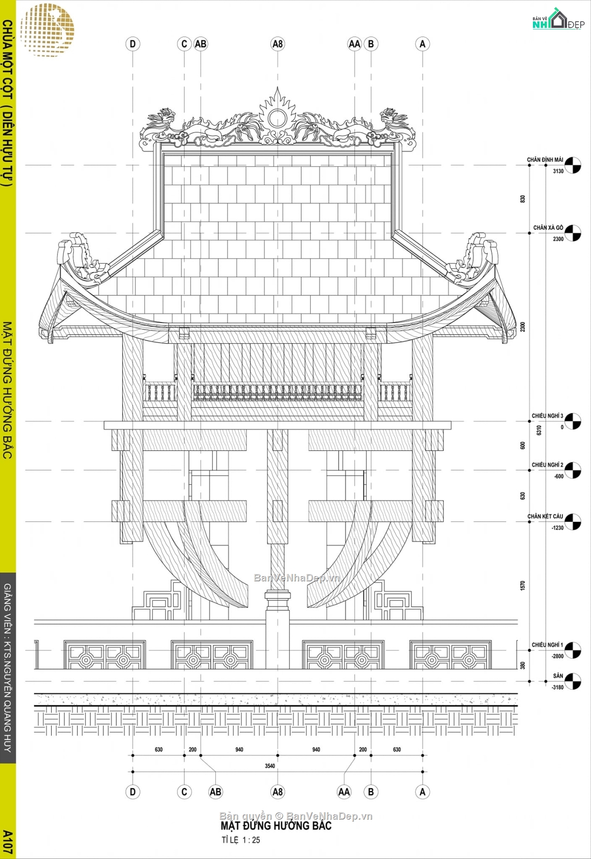 Model sketchup chùa 1 cột,Bản vẽ revit chùa 1 cột,Revit thiết kế chùa,Bản vẽ thiết kế chùa,bản vẽ chùa 1 cột