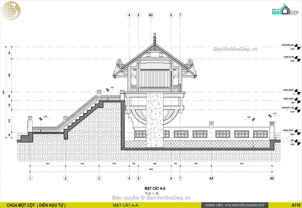 Model sketchup chùa 1 cột,Bản vẽ revit chùa 1 cột,Revit thiết kế chùa,Bản vẽ thiết kế chùa,bản vẽ chùa 1 cột