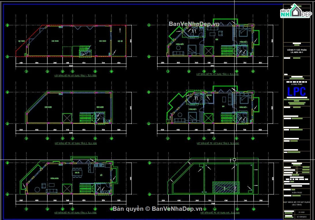 bản vẽ shophouse lô góc,shophouse 5 tầng 6x19m,nhà phố kết hợp kinh doanh,nhà mặt tiền 6m,Bản vẽ Shophouse 5 tầng 6x19m lô góc