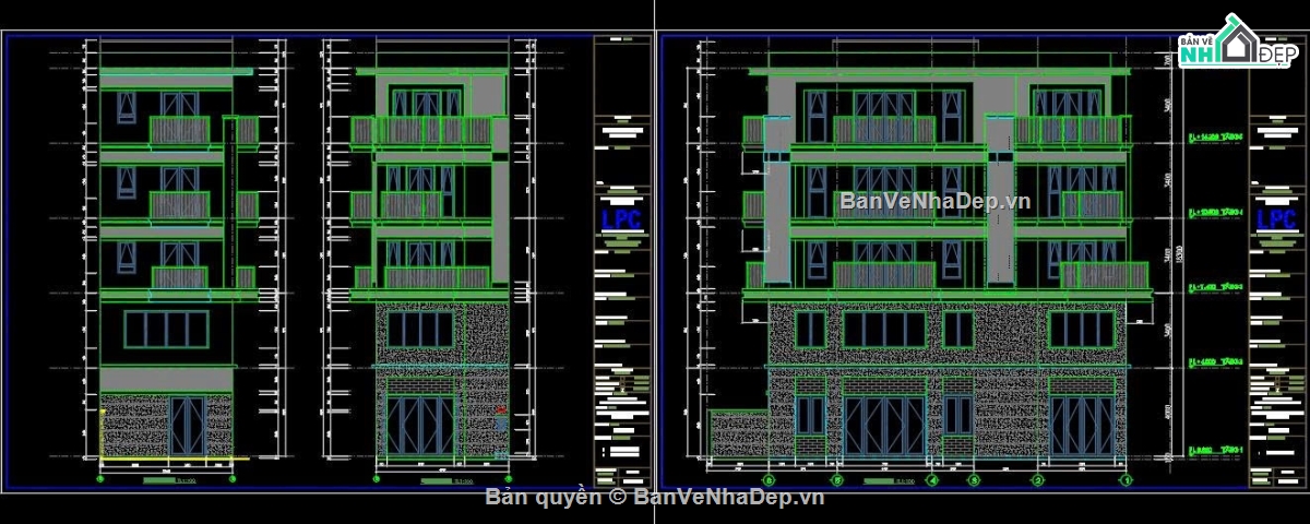 bản vẽ shophouse lô góc,shophouse 5 tầng 6x19m,nhà phố kết hợp kinh doanh,nhà mặt tiền 6m,Bản vẽ Shophouse 5 tầng 6x19m lô góc