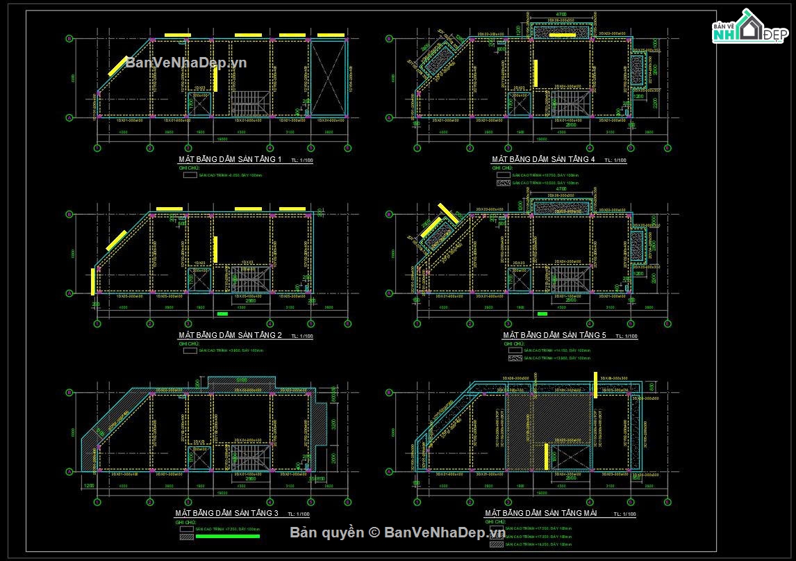 bản vẽ shophouse lô góc,shophouse 5 tầng 6x19m,nhà phố kết hợp kinh doanh,nhà mặt tiền 6m,Bản vẽ Shophouse 5 tầng 6x19m lô góc