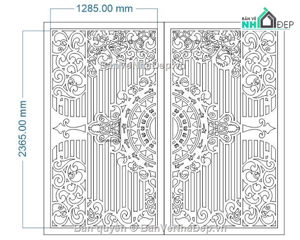cổng cnc 2 cánh,mẫu cnc cổng 2 cánh,cnc cổng 2 cánh