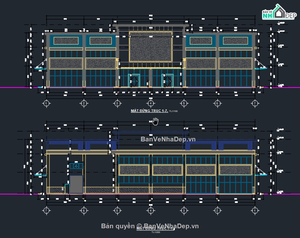 Bản vẽ cad Trung tâm thương mại,Bản vẽ cad Trung tâm,trung tâm thương mại