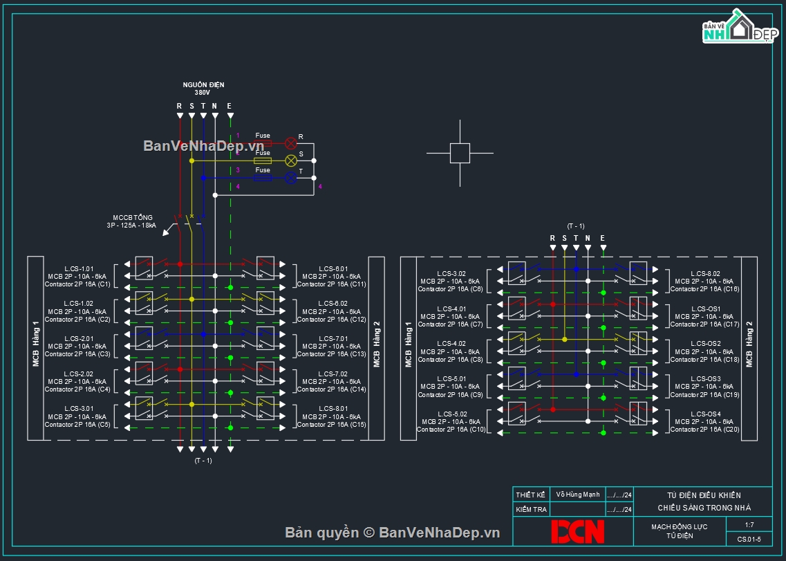 Bản vẽ thiết kế tủ điện,file dwg tủ điện tạm công trường,tủ điện điều khiển luân phiên 2 bơm nước thải,Tủ điện ATS,DCN,bản vẽ tủ điện solar inverter string