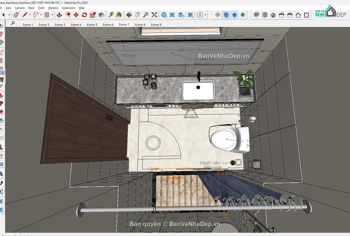 Nhà vệ sinh,triển khai wc,chi tiết wc,toilet,sketchup wc,sketchup chi tiết