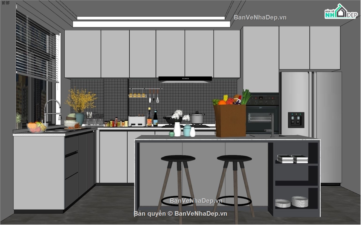Thư viện sketchup,sketchup nội thất nhà bếp,sketchup nội thất bếp,sketchup nội thất,nội thất nhà bếp,su nội thất